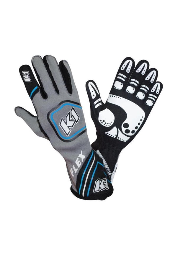 K1 RaceGear Flex Nomex Driver's Gloves - Blue, Grey - XL 23-FLX-FB-XL
