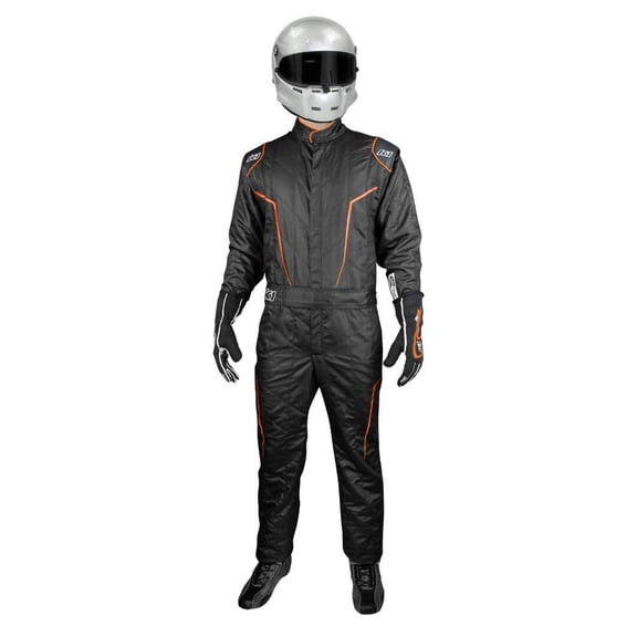 K1 RaceGear GT2 Suit - Black, FLO Orange - XL 60 20-GT2-NO-XL