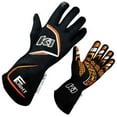 thumbnail image 1 of K1 RaceGear K1R23-FLT-NFO-XL Flight Gloves, Black & Fluorescent Orange - Extra Large, 1 of 1