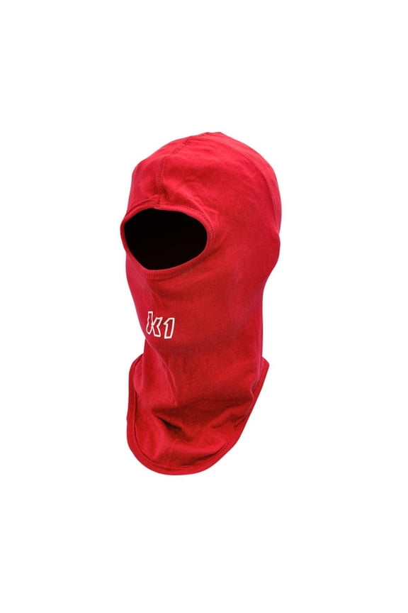 K1 Racegear 17-FFH-R 100% Cotton F1 Style Head Sock / Balaclava - Red Medium