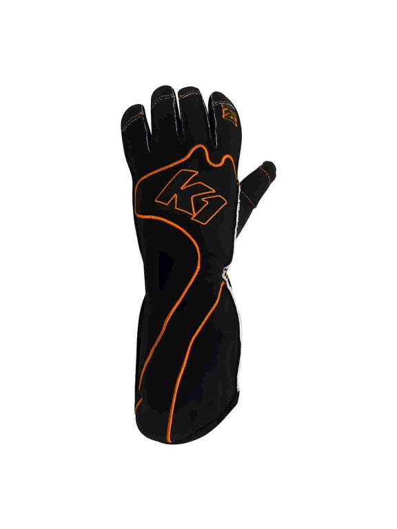 K1 Racegear Gloves Karting RS1 Adult Large Black/Orange