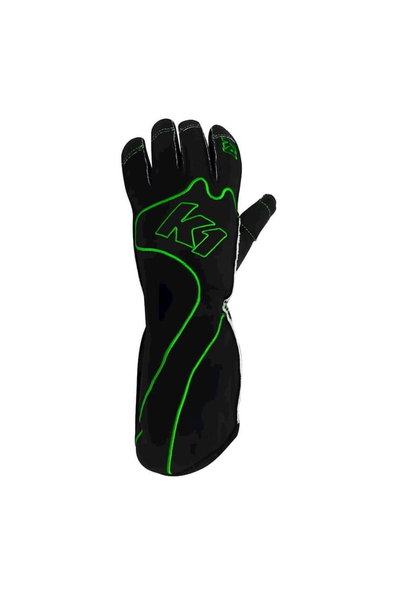 K1 Racegear Gloves Karting RS1 Adult Small Black/Green
