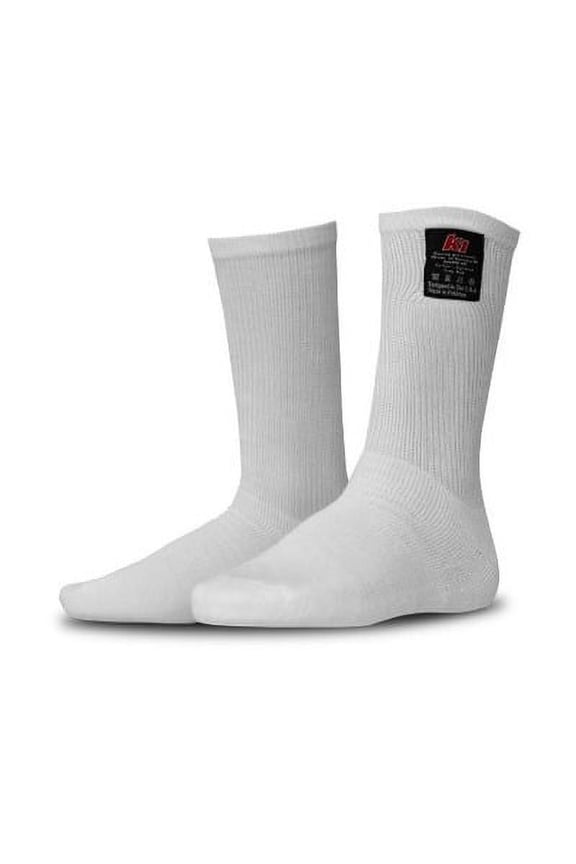 K1 RaceGear 26-NSO-W-LXL Nomex Racing/Karting Socks, White, Adult, Large/X-Large