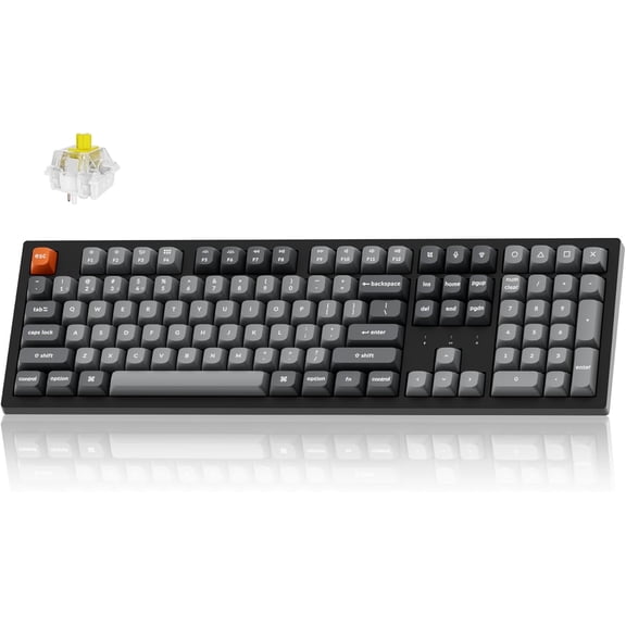 K10 Max Wireless Custom Mechanical Keyboard, QMK 2.4 GHz Bluetooth Full-Size with Hot-swappable Super Banana Switch Compatible Mac Windows Linux (RGB Backlit)