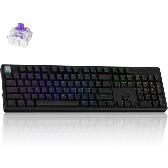 K10 HE Rapid Trigger Gaming Keyboard Wireless, Hall Effect Magnetic Switch Hot Swappable, 2.4 GHz/Bluetooth/Wired Adjustable Actuation, Full-Size Custom RGB for Mac Windows Linux