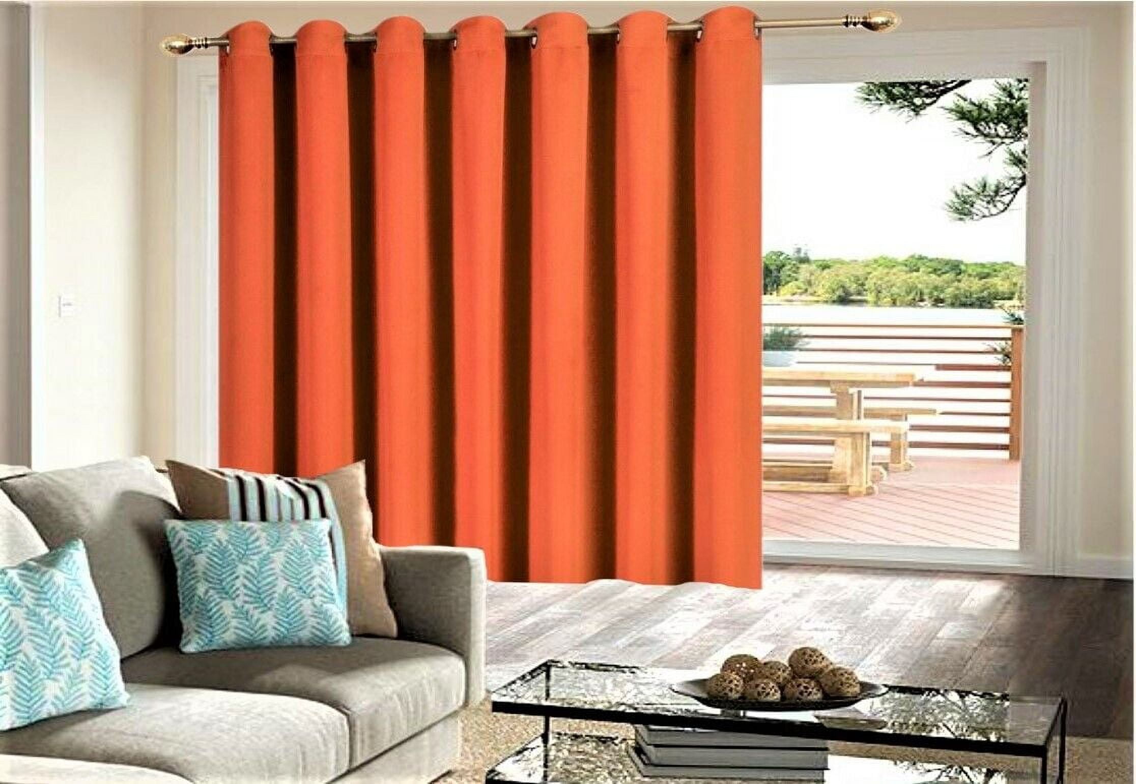 K100 Thermal Brick 100 Blackout Panel 1 piece Patio Door Window Curtain Sliding Door 3 Layered