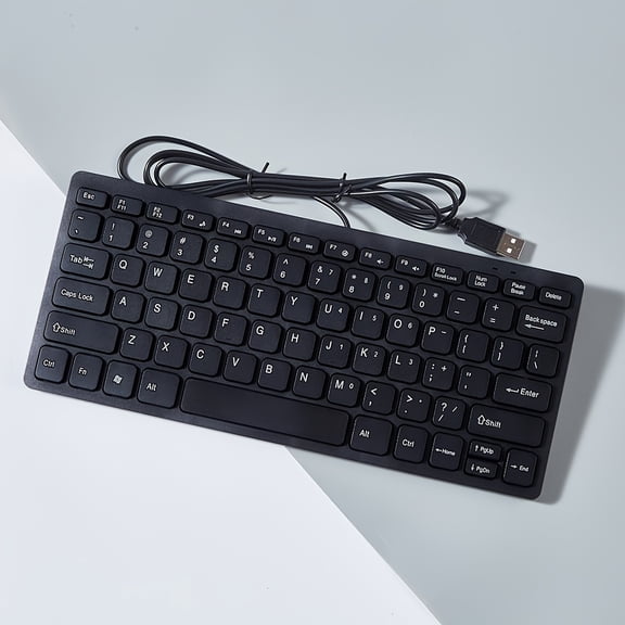 K1000 Ultra-Thin USB-Powered Ergonomic Keyboard for 12-Inch Laptops & Desktops-78 Keys, No Batteries Needed, Compatible with Windows&Mac Operating Systems, Laptop Keyboard, Sleek Design,Durable Build