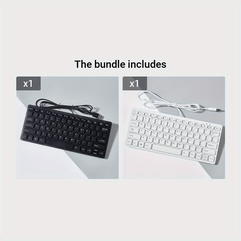 K1000 Ultra-Thin USB-Powered Ergonomic Keyboard for 12-Inch Laptops & Desktops-78 Keys, No Batteries Needed, Compatible with Windows&Mac Operating Systems, Laptop Keyboard, Sleek Design,Durable Build