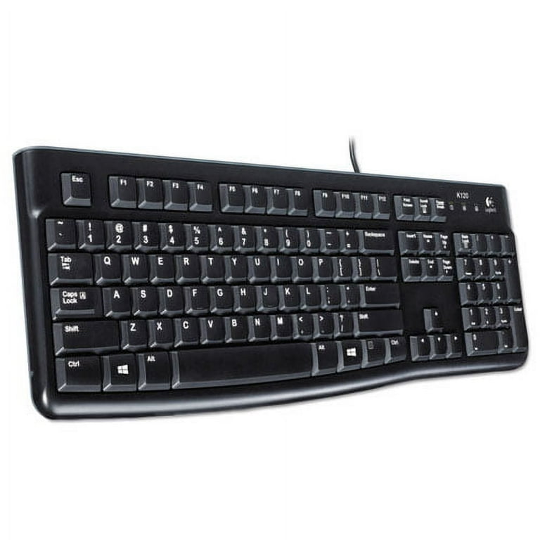 K120 Ergonomic Desktop Wired Keyboard, USB, Black K120 Ergonomic Desktop Wired Keyboard, USB, Black