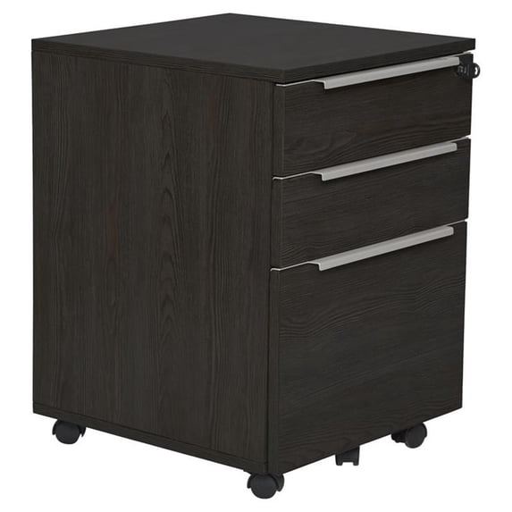 K126 Mobile Pedestal with 3 Drawers in Espresso