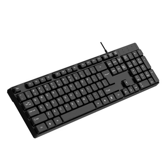 K15 Corded Computer Keyboard Ergonomic Typing With Premium ABS For Work and Play
