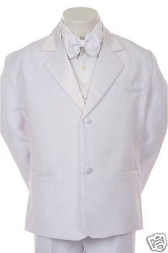 K15 NEW BOY WEDDING COMMUNION BAPTISM FORMAL TUXEDO SUIT WHITE S M L XL 2T-20