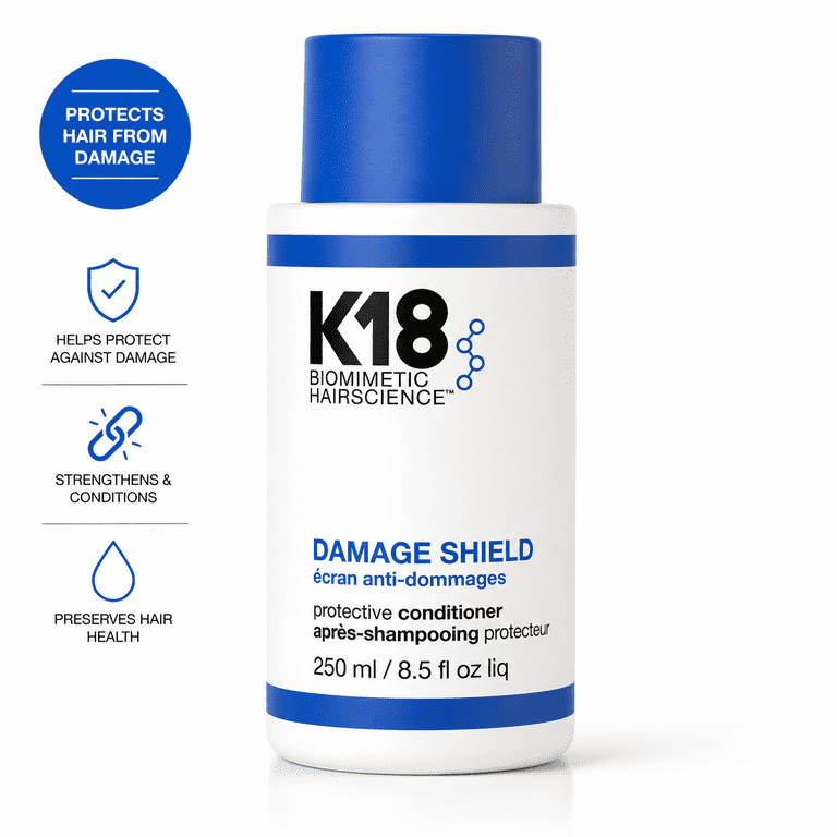 K18 Silicone Free Protective Conditioner, Shields Hair from Damage