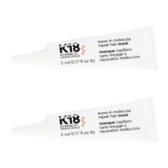 K18 Leave-In Molecular Repair Hair Mask 0.17 oz 2 Pack