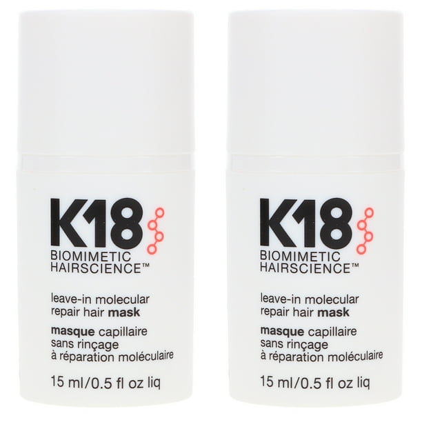 K18 Leave-In Molecular Repair Hair Mask 0.5 oz 2 Pack - Walmart