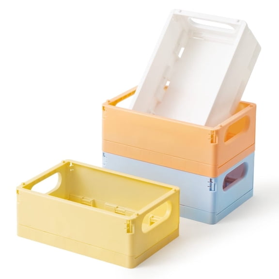 Haooryx Mini Foldable Basket, Danish Pastel,4 Count
