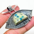 thumbnail image 1 of Natural K2 Blue Azurite Gemstone 925 Sterling Silver Gift Pendant 1.73", 1 of 1