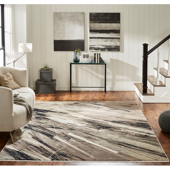 K2 Floor Style - AURORA Powe Loom Steel Strie Rug