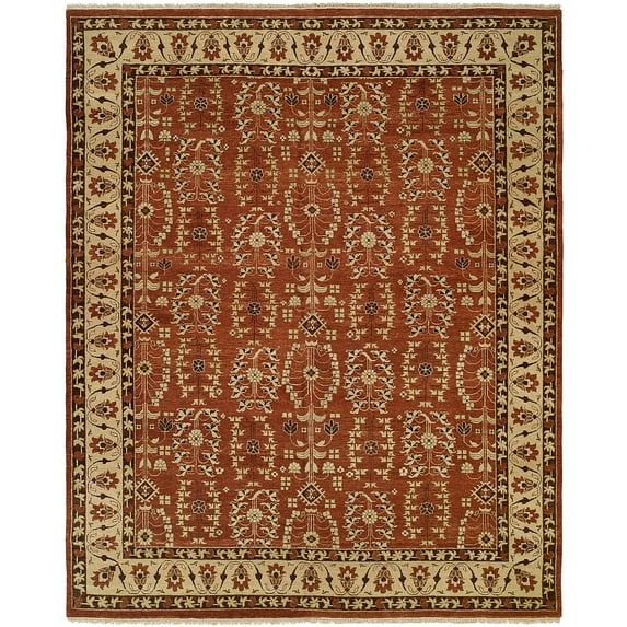 K2 Floor Style Allegro Allspice / Vintage Beige Hand Made Wool Area Rug