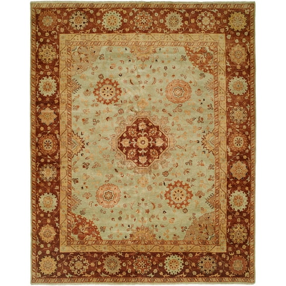 K2 Floor Style Antalya Pale Pistachio / Hopi Clay Hand Made Wool Area Rug