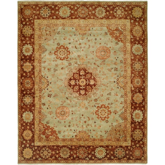 K2 Floor Style Antalya Pale Pistachio / Hopi Clay Hand Made Wool Area Rug