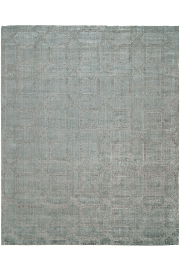Avalon Crystal Blue Hand Made Wool & Silkette™ Area Rug