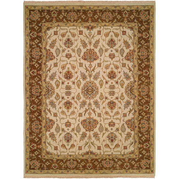 K2 Floor Style Caspian Ivory/Brown Hand Made Wool Area Rug