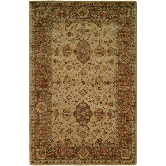 K2 Floor Style Empire Beige/Brown Hand-Tufted Wool Area Rug