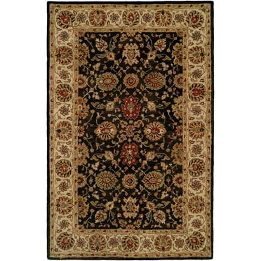 K2 Floor Style Empire Black/Ivory Hand-Tufted Wool Area Rug
