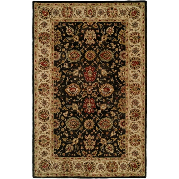 K2 Floor Style Empire Black/Ivory Hand-Tufted Wool Area Rug