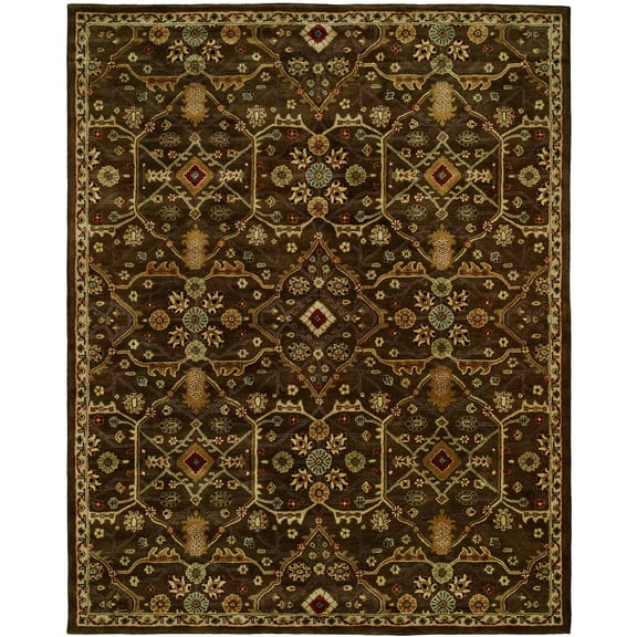 K2 Floor Style Empire Chocolate Hand-Tufted Wool Area Rug