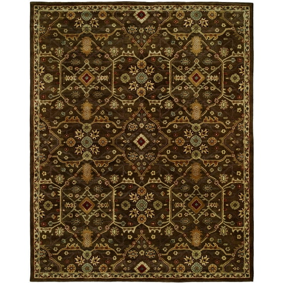 K2 Floor Style Empire Chocolate Hand-Tufted Wool Area Rug