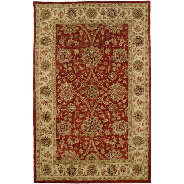 K2 Floor Style Empire Ivory/Black Hand-Tufted Wool Area Rug