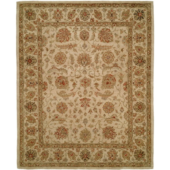 K2 Floor Style Empire Ivory Hand-Tufted Wool Area Rug
