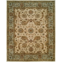 K2 Floor Style Empire Ivory / Light Blue Hand-Tufted Wool Area Rug