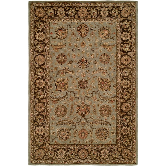 K2 Floor Style Empire Light Blue/Brown Hand-Tufted Wool Area Rug