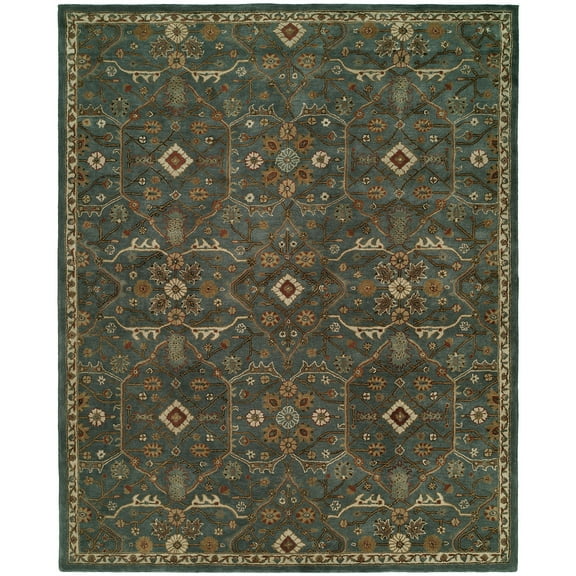 K2 Floor Style Empire Slate BlueHand-Tufted Wool Area Rug