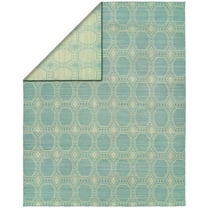 K2 Floor Style Endura Ivory - Baby Blue Hand Made Wool Area Rug