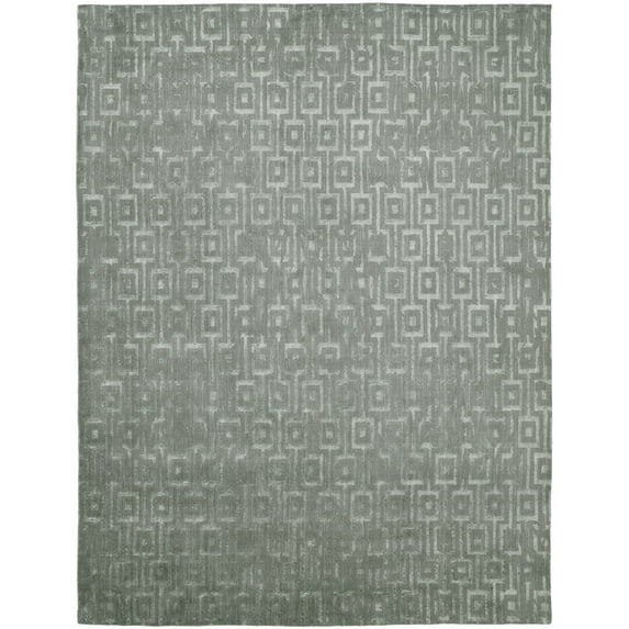 K2 Floor Style Gramercy Grey Zinc Hand Made Wool & Silkette™ Area Rug