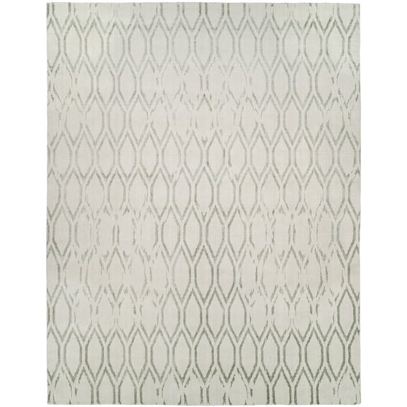 K2 Floor Style Gramercy Platinum Hand Made Wool & Silkette? Area Rug