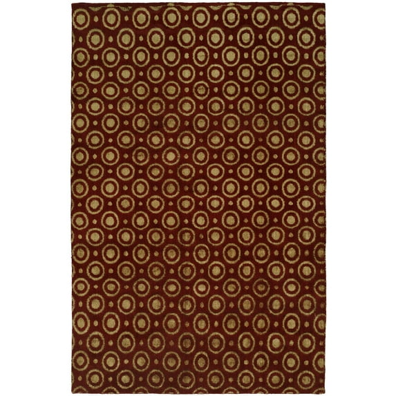 K2 Floor Style Gramercy Red Hand Made Wool & Silkette? Area Rug