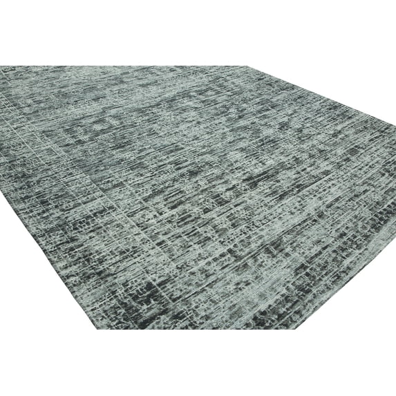 K2 Floor Style Jardin Hazy Charcoal Hand Made Cotton Chenille Area Rug