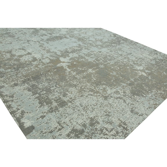 K2 Floor Style Jardin Sky Zinc Hand Made Cotton Chenille Area Rug