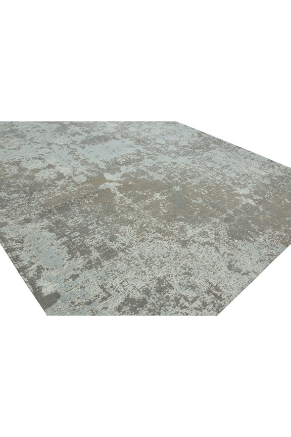 Jardin Sky Zinc Hand Made Cotton Chenille Area Rug