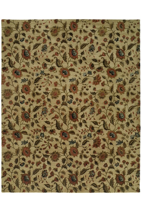 Newport Mansions Beige Hand-Tufted Wool Area Rug