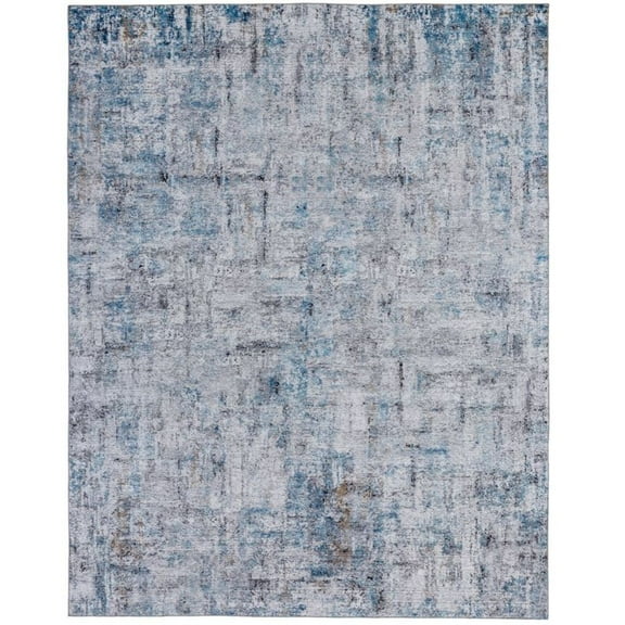 Kalaty Omnia Area Rug OM-879 Contemporary Blue Geometric, Blue, 2' x 3'