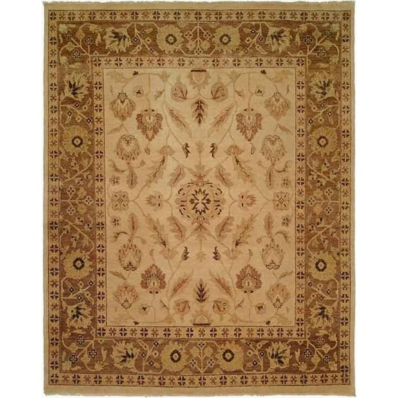 K2 Floor Style Oushak Ivory/Light Brown Hand Made WoolArea Rug