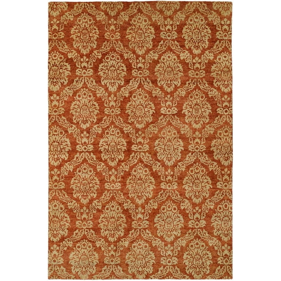 K2 Floor Style Royal Manner Derbyshire Rust Hand Made Wool Area Rug