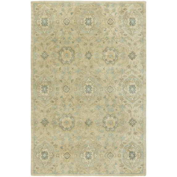 K2 Floor Style Seville Sand / Cornflower Hand-Tufted Wool & Silkette™ Area Rug
