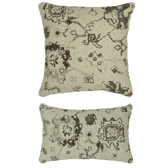 K2 Floor Style Soumak Pillow Muslin Hand Made Wool/Cotton Pillow